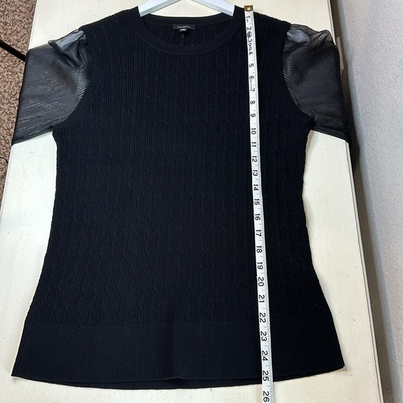 NWT Talbots Woven Sleeve Crewneck Pullover Sweater Size Medium - Picture 12 of 13